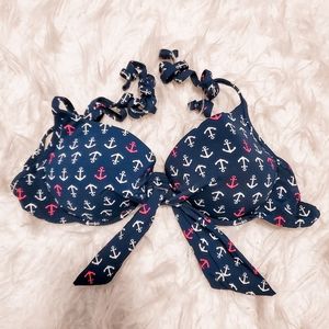 Women's Anchor Swim Push-Up Bikini Top